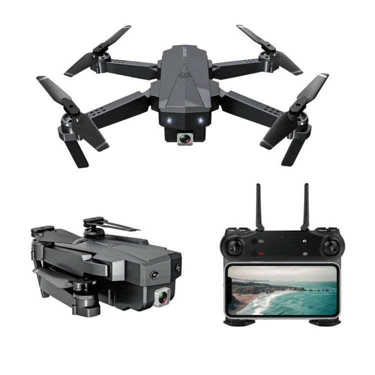 R32 Mini zložljiv dron s kamero 4K, Črn