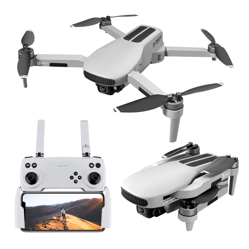 GPS dron Deer3 Max z dvema kamerama, siv