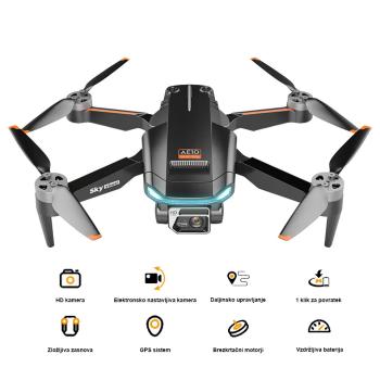 AE10 Mini dron z dvema kamerama in GPS pozicioniranjem