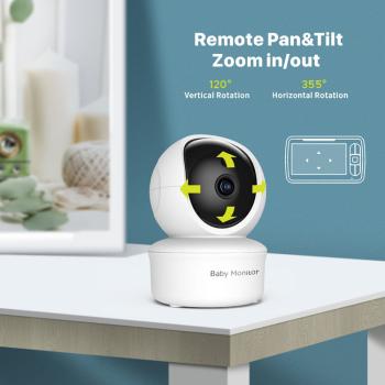 Elektronska video varuška z vrtljivo kamero in 5-palčno starševsko enoto HD BM500
