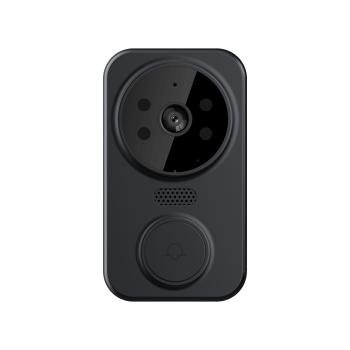 M12 Brezžični pametni hišni zvonec s kamero, Dvosmerna komunikacija, WIFI, Brezplačna aplikacija, Črn