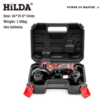 HILDA akumulatorski mini kotni brusilnik/rezalnik, 12V, 2x Baterija, 76mm
