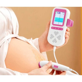 Naprava za poslušanje otrokovega srca WaveBeat P100BT, Roza