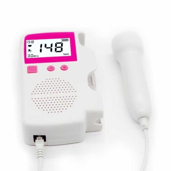 Naprava za poslušanje otrokovega srca WaveBeat P80BT, Roza
