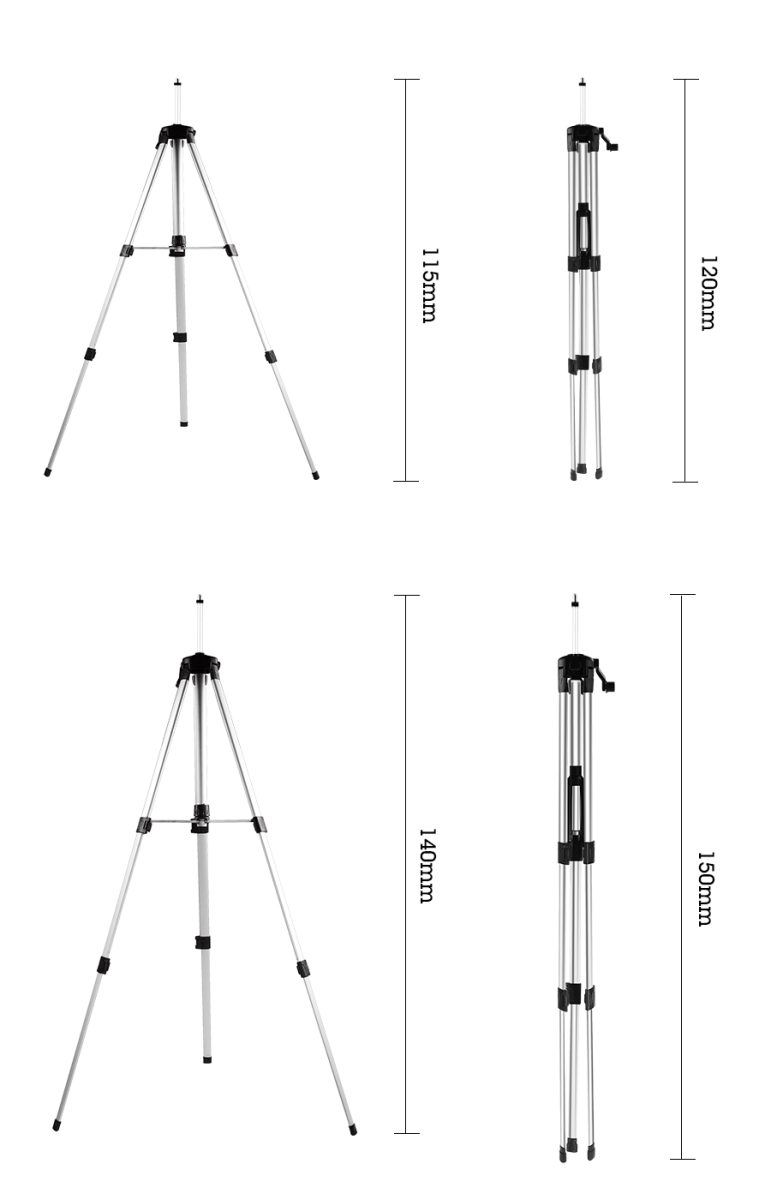 Aluminijasti Tripod – stojalo za Laserski Nivelir – 150cm + torba za shranjevanje