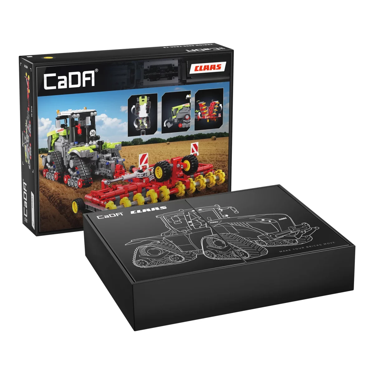 CADA C65012W CLAAS XERION 5000 TRAC TS 1:32, komplet kock za sestavljanje, 1336-delni