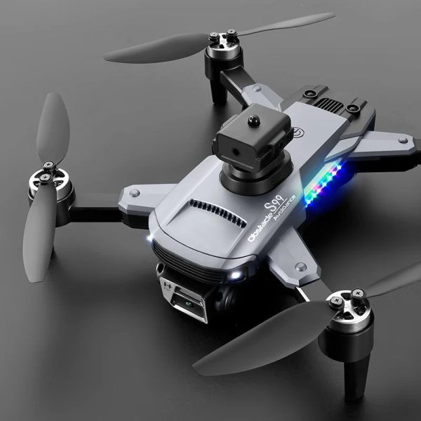 Dron S99 Max V2 s kamerami in sistemom za prepoznavo ovir, Brezkrtačni motorji, LED efekti